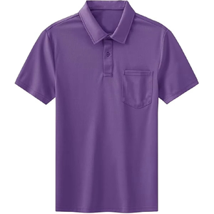 Camisas Polo Personalizadas de Última Moda, Casuales, Lisas, de Manga Corta para Hombre, Camisa Polo de Poliéster/Algodón para Ropa Masculina con Bolsillo - Product Image 3