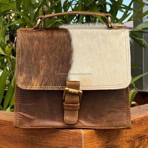 Sac à bandoulière en cuir de vachette à motif occidental nouveauté sac à main cheveux sur peau de fourrure bohème Offre Spéciale sac multi-usages pour femmes - Product Image 2