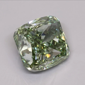 3.00 CARAT <b>CUSHION</b> FANCY VIVID GREEN <b>COLOUR</b> IGI CERTIFIED LAB GROWN DIAMOND FOR JEWELERY MAKING - Product Image 2