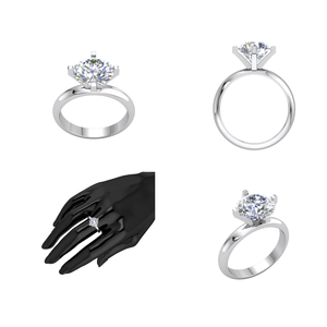 เครื่องประดับเพชรคุณภาพสูงจาก Divya Creations สำหรับผู้หญิง เพชรเพาะเลี้ยง 925 เงินแท้ ชุบโรเดียม หรูหรา น้ำหนัก 3.08 กะรัต รับรองโดย IGI สี E ทรงบริลเลียนท์คัท - Product Image 2