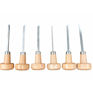 Premium 6PCS Wooden Handle <b>Hand</b> Graver <b>Set</b> | HSS Steel Engraving <b>Tools</b> Kit for Jewelry Making Metal Carving Watch Repair Craft - Product Image 1