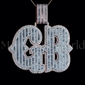 Pendentif Hip Hop en Argent 925 et Moissanite Diamant, Design Unique, Bijoux Streetwear Iced Out, Personnalisation Disponible à Prix Raisonnable - Product Image 3