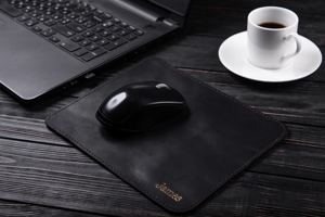 Premium Genuine Leather Mousepad Bulk Wholesale Customized Logo Anti Skid Desk Protector <b>Large</b> Writing Surface LMP-0002 - Product Image 4