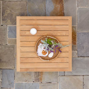 Mesa de Centro de Teca Sólida Hecha a Mano, Ecológica y de Lujo, Mesa de Patio Moderna para Hoteles, Resorts y Villas - Product Image 5