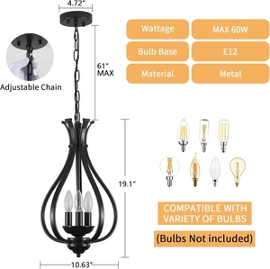 Lámpara de Techo Colgante Moderna Negra Estilo Jaula, Lámpara Colgante de Metal Contemporánea, Lámpara de Techo Vintage Tipo Linterna, Lujo Industrial Rústico - Product Image 2