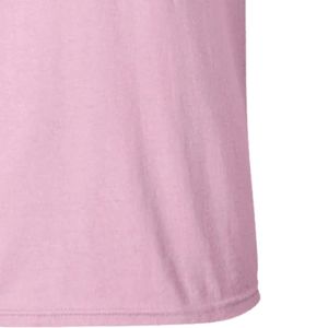 Camiseta de Algodón Casual para Mujer con Bordado Rosa, Manga Corta, Cuello Redondo y Emblema Colorido en el Pecho - Ropa Elegante al por Mayor - Product Image 2