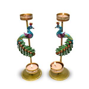 Handprinted <b>Tealight</b> Candle <b>Holders</b> for Home Decoration Diwali Christmas Gifting Items Decorative Tabletop T-Light <b>Holder</b> - Product Image 5