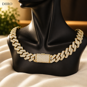 925 Silver Moissanite Cuban <b>Chain</b> <b>Iced</b> <b>Out</b> Hip Hop Statement Necklace Unisex Everyday Wear Link <b>Chain</b> Jewelry - Product Image 2