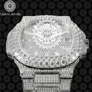 Reloj de Lujo para Mujer Charm_Jewels, de Acero Inoxidable, con Esfera Cuadrada, Analógico de Cuarzo, con Incrustaciones de Diamantes, Estilo Joyería de Moda - Product Image 3