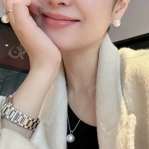 Summer New Arrival Round Flawless S925 Pure Silver Earrings with Natural Pearl Fashion <b>Matching</b> Gift <b>Box</b> Included - Product Image 4