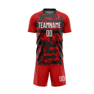 Vêtements de sport pour hommes, maillot de football 100% polyester, prix de gros, uniformes de football à manches courtes en vente à bas prix - Product Image 2