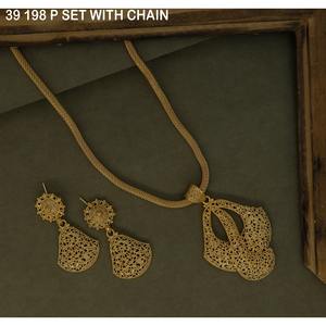 Fashion Pendant Necklace Gold-Plated Necklace for Women <b>Wedding</b> Jewelry Luxury Earrings Necklace Jewelry Set for Woman Jewelry - Product Image 3