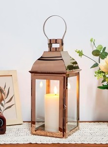 <b>Indoor</b> Stainless Steel <b>Lantern</b> For Living Room & Home Corners With Soft <b>Light</b> And Clean Finished Premium <b>Lanterns</b> In Low Price - Product Image 2