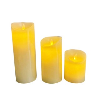 Vela <span class=keywords><strong>LED</strong></span> Decorativa para Fiestas y Bodas, Funciona con 3 Pilas AAA, Parafina Artificial, 10CM/15CM/20CM, Llama Móvil sin Llama - Product Image 2
