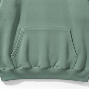 <b>Men's</b> Oversized Hooded Sweatshirt Solid Color Fleece Regular Sleeve Autumn Style Pocket Design Knitted Fabric - Product Image 5