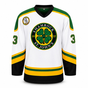 Camiseta de Hockey sobre Hielo Sublimada Personalizada, con Nombre y Número Cosidos, Manga Larga, Ropa Deportiva Transpirable y Resistente, Venta al Por Mayor - Product Image 2