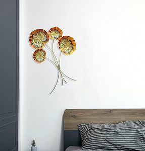 Metal <b>Wall</b> <b>Art</b> Bouquet for Home Decor Modern Floral <b>Wall</b> Hanging Decorative Iron <b>Wall</b> Sculpture Living Room Bedroom Office - Product Image 2