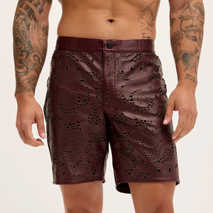 Nouveauté : Shorts en cuir haute performance pour hommes, qualité supérieure, motif Paisley découpé au laser, par un fournisseur de premier plan - Product Image 1