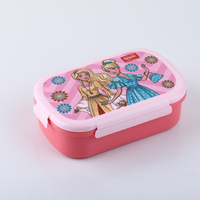 Boîte à lunch durable en plastique pour enfants, hermétique, compatible micro-ondes, facile à nettoyer, conteneur de stockage alimentaire léger, boîte à lunch scolaire 2