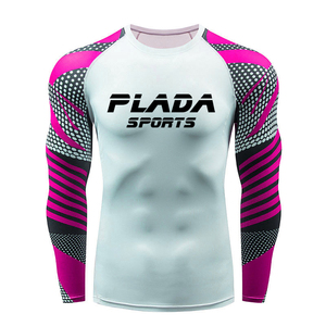 Long Sleeve Fully custom rash guard manufacturer private label <b>compression</b> <b>shirt</b> supplier Spandex polyester - Product Image 5