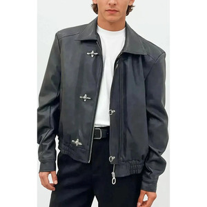 Comfortex International Customizable Street Wear <b>Men</b> <b>Leather</b> <b>Jacket</b> Streetwear New Fashion Comfortable Genuine <b>Leather</b> <b>Jacket</b> - Product Image 3