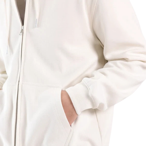 Sweat à capuche zippé personnalisé avec logo pour femme, en molleton épais, avec cordon de serrage, style streetwear, vente en gros - Product Image 3