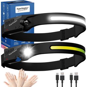 Set di 2 Lampade Frontali LED Ricaricabili, 350 Lumen, Design Impermeabile, 5 Modalità di Illuminazione Regolabili per Campeggio - Product Image 1