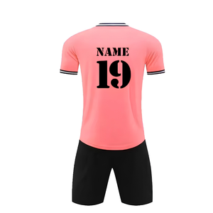Maillots de football personnalisés noirs unisexes pour adultes, uniformes à manches courtes 100 % polyester à séchage rapide, kits de football d'équipe, vente en gros OEM - Product Image 2