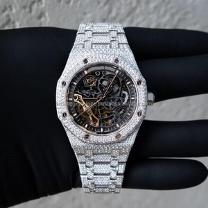 Full Diamond Watch Custom Men Women High-end Luxury Bling Vvs Moissanite Hip Hop <b>Iced</b> Out <b>Stainless</b> <b>Steel</b> Mechanical Watches - Product Image 1