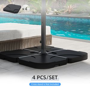 Base per Ombrellone da Giardino a 4 Razze per Donna, Capacità 158 libbre (sabbia) o 60 litri (acqua), Nera - Product Image 4