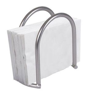 Support de mouchoirs de luxe en métal pour bureau, style européen, fait main, forme demi-ronde, finition argentée, pour décoration intérieure et de table, Caffey - Product Image 1