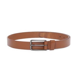 Cinturón Casual de Cuero Genuino Premium Color Bronceado para Hombre, Tallas Personalizadas con Hebilla de Latón Niquelado Negro, Cinturón Casual de Negocios - Product Image 5
