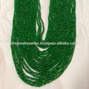 3mm 4mm Naturel Vert Grenat Pierre Faceted Rondelle Gemstone Beads Strands Strands Strings Best Wholesale Factory Price AAA Quality DIY - Product Image 1