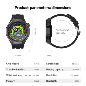 Reloj Inteligente 2025 con Pantalla TFT de 1.53 Pulgadas, Resistente al Agua IP67, Monitor de Ritmo Cardíaco, Brújula, GPS, para Hombres y Niños - Product Image 6