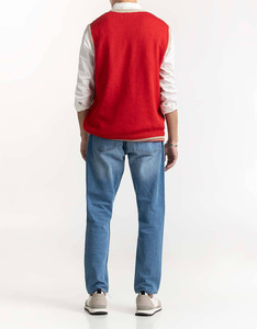 Jersey de punto unisex con efecto lavado a la piedra, logotipo personalizado, de algodón, antiarrugas, estilo vintage, cuello redondo, sudadera de ajuste holgado, tejido de punto acanalado. - Product Image 3