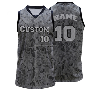 Camisetas de baloncesto de camuflaje sublimadas, diseños de uniforme de baloncesto con Impresión digital personalizada - Product Image 6