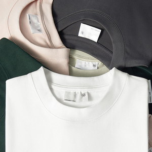 Camisetas de Color Sólido al por Mayor, de Alta Calidad, Personalizadas, con Hombros Caídos, 100% Algodón, 250gsm, 300gsm, 350gsm, con el Logotipo de su Marca - Product Image 1