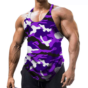 Débardeur de sport personnalisé pas cher pour hommes, respirant, col rond, imprimé, pour la musculation et l'entraînement - Product Image 5