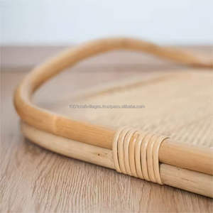 Handmade Rattan <b>Tray</b> Eco Friendly Serving <b>Tray</b> Wholesale Supplier Lightweight Durable Sustainable from Vietnam - Product Image 3