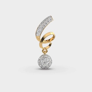 Pendentif tendance plaqué or 18 carats avec micro-incrustation de diamants taille brillant rond, bijou unisexe, cadeau idéal - Product Image 1