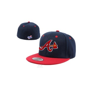Atlanta Braves Snapback Cap Unisex 6-Panel Baseball <b>Hat</b> Red <b>Navy</b> Embroidered Logo Adjustable Fit Street Style - Product Image 1
