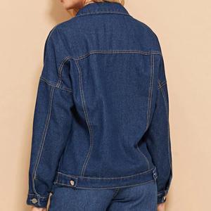 Chaqueta Vaquera Extra Grande Vintage para Mujer – Prenda Exterior de Mezclilla 100% Algodón de Alta Calidad - Product Image 5