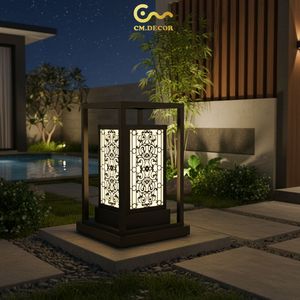 Applique murale extérieure carrée moderne, étanche, décorative, minimaliste, éclairage de jardin, acier inoxydable, AC 200V, E27, IP65, noir - Product Image 2