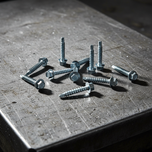 Vis autoperceuses TEK Point à entraînement hexagonal en acier au carbone zingué pour fixations de toiture robustes - Filetage grossier - Product Image 1