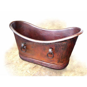 Bañera de cobre de diseño para baño de lujo, diseño interior de spa, durabilidad, comodidad, estilo, elegancia, acabado premium - Product Image 4