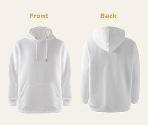 Sudadera con capucha de forro polar lisa, oversize, gruesa, con botones, de peso pesado, personalizada y de corte holgado - Product Image 4