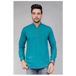 เสื้อคุรตะผู้ชายคุณภาพพรีเมียม ผ้าฝ้าย ทันสมัย สวมใส่สบาย ทรงปกติ เหมาะสำหรับฤดูร้อน ฤดูหนาว งานเลี้ยงอย่างเป็นทางการ สไตล์อินเดีย ปากีสถาน - Product Image 2