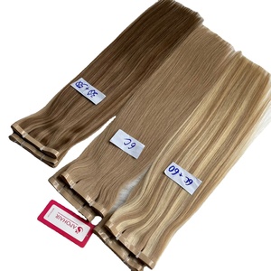 Color personalizado 8-30 pulgadas recto doble dibujado cinta Remy pelo Balayage Ombre materia prima 8-30 pulgadas recto extensiones de cabello humano - Product Image 5