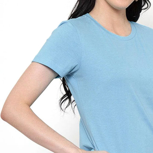 T-shirts décontractés à manches courtes pour femmes, coupe ajustée, couleur unie, t-shirts pour femmes de haute qualité en tricot de qualité supérieure, printemps été - Product Image 4