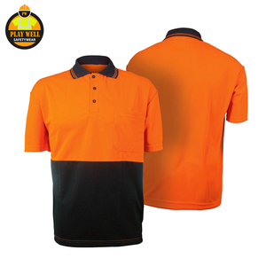 Factory Shorts Sleeves Hi Vis Polo Shirt Quick Dry Reflective Stripe Work Safety Reflective Short Sleeve Hi Vis Polo Shirts - Product Image 6